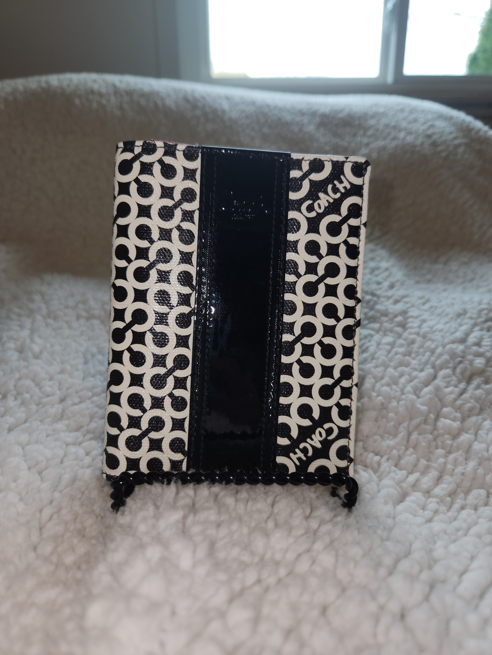 Coach Optic C Leather Passport Holder